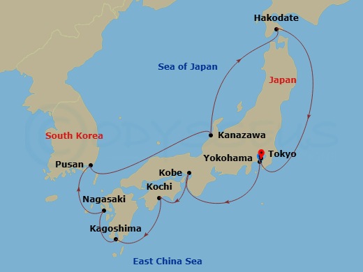 Itinerary map