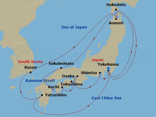Itinerary map
