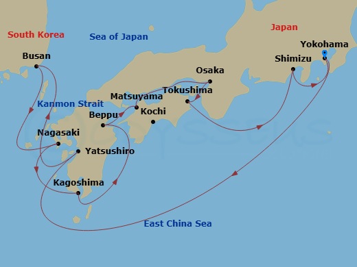 Itinerary map