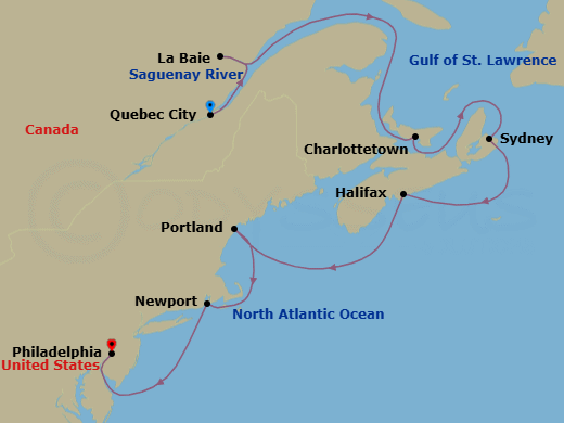 Itinerary map
