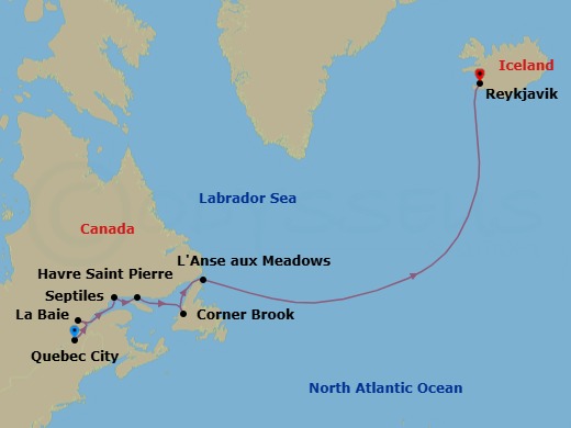 Itinerary map