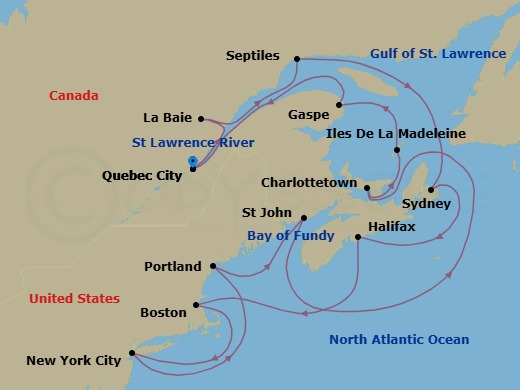 Itinerary map