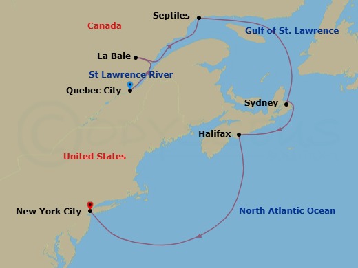 Itinerary map