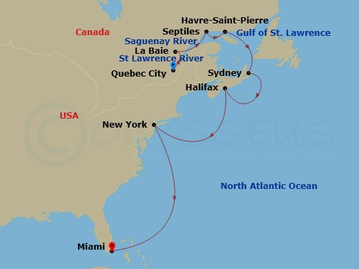 Itinerary map