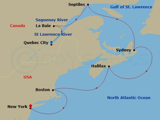 Itinerary map