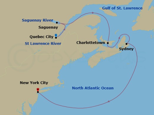 Itinerary map