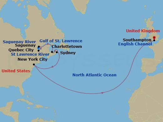 Itinerary map