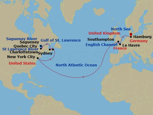 Itinerary map