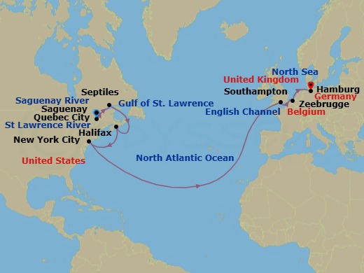 Itinerary map