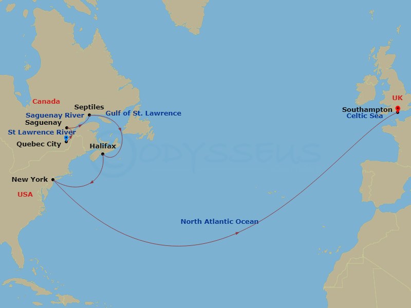 Itinerary map
