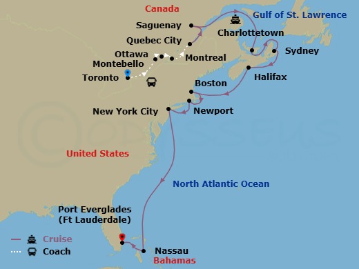 Itinerary map
