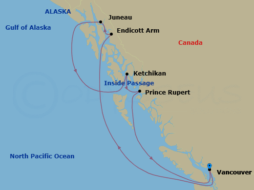 Itinerary map