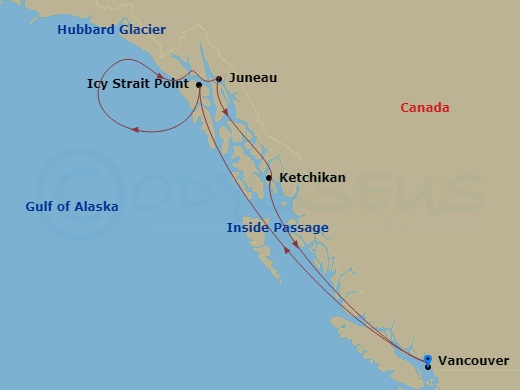Itinerary map