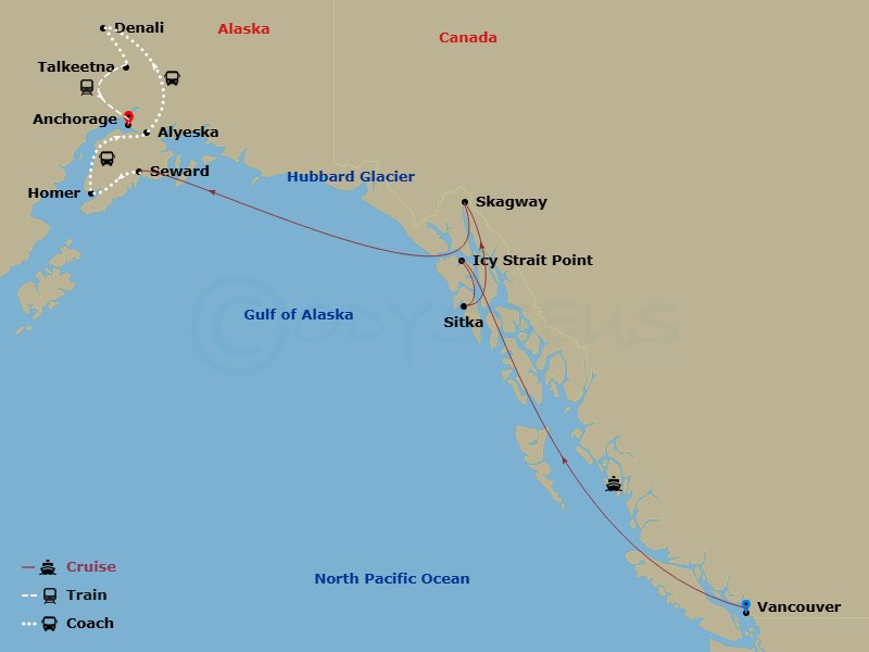 Itinerary map