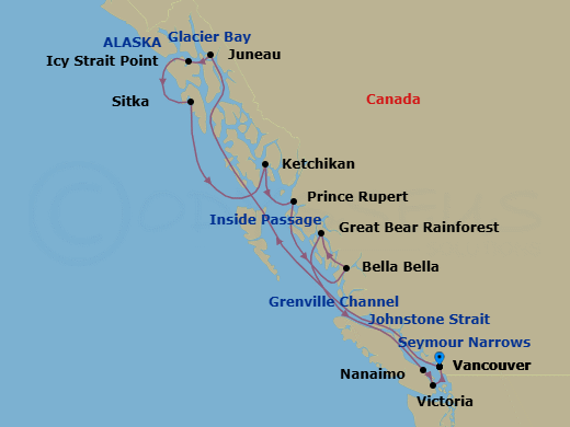 Itinerary map