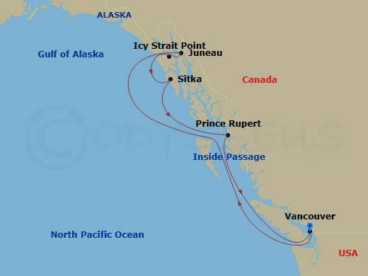 Itinerary map