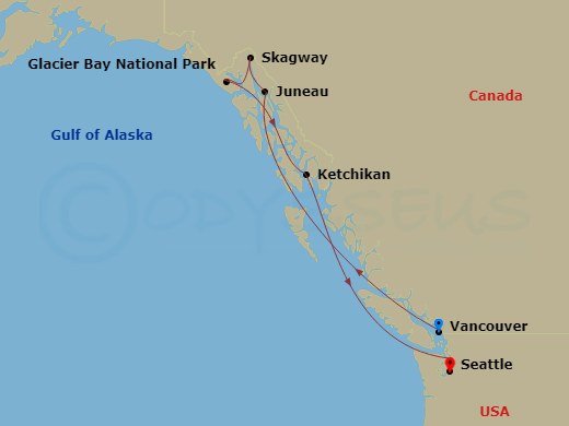 Itinerary map