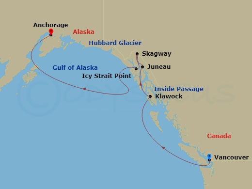 Itinerary map