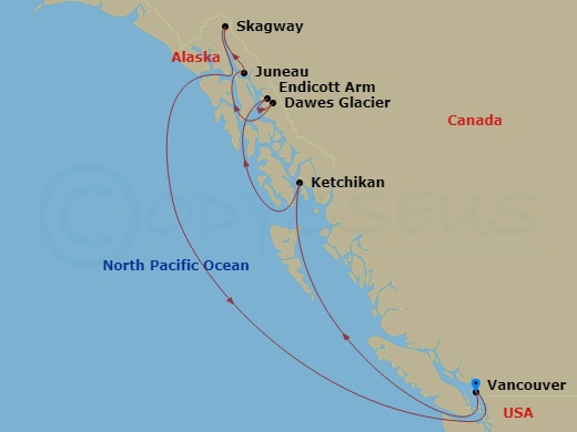 Itinerary map