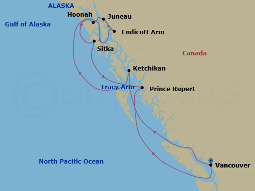 Itinerary map