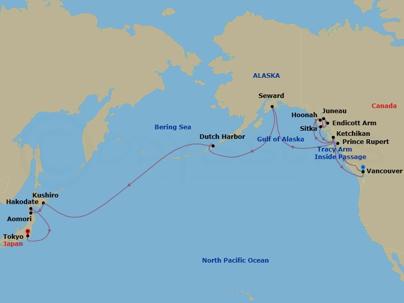 Itinerary map