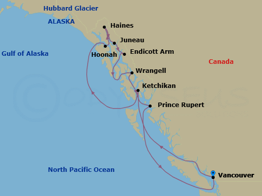 Itinerary map