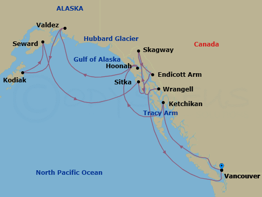 Itinerary map