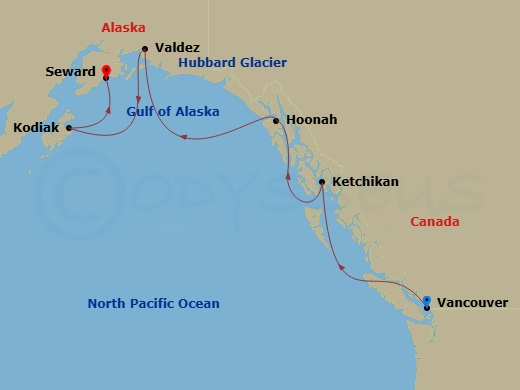 Itinerary map