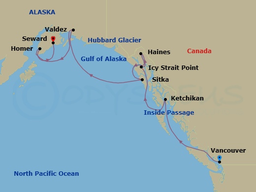 Itinerary map