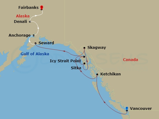 Itinerary map