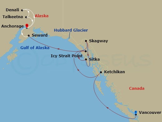 Itinerary map