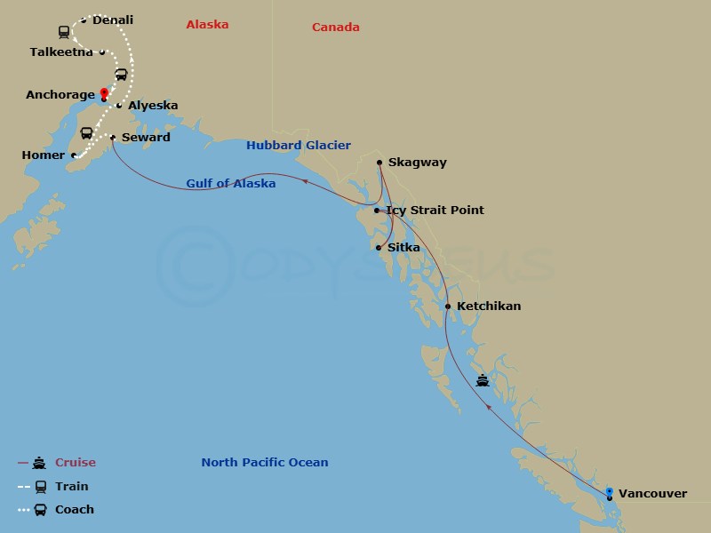 Itinerary map