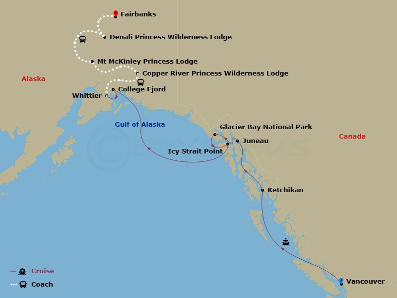Itinerary map