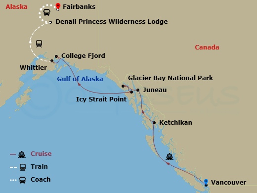 Itinerary map
