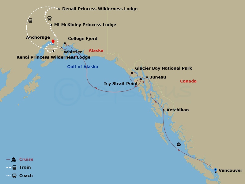 Itinerary map