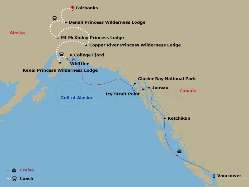 Itinerary map