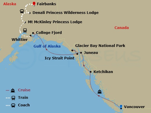 Itinerary map
