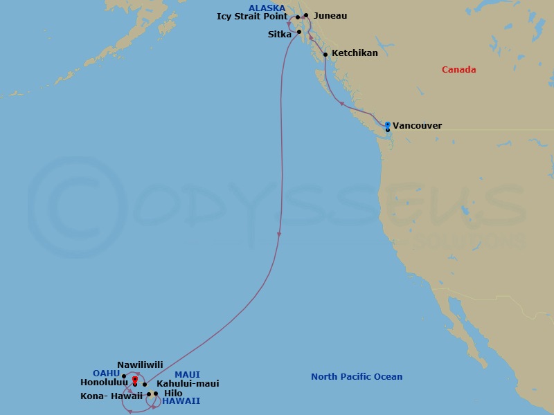 Itinerary map
