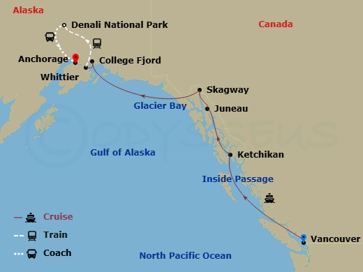 Itinerary map