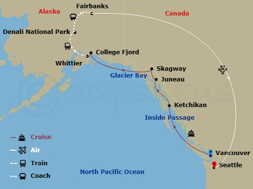 Itinerary map