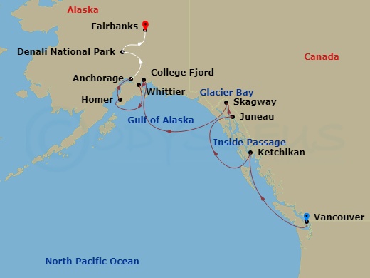 Itinerary map