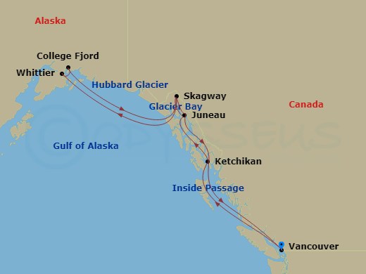 Itinerary map