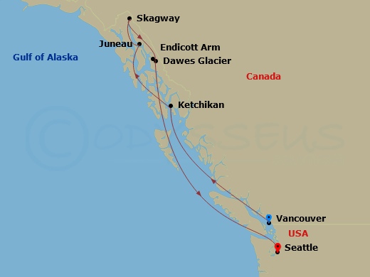 Itinerary map