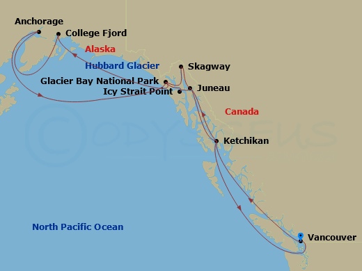 Itinerary map