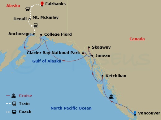 Itinerary map