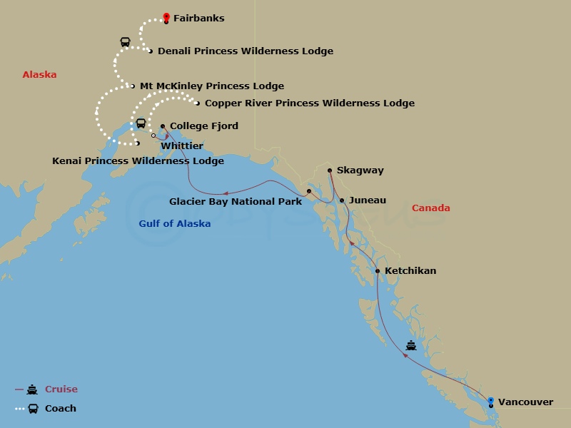 Itinerary map