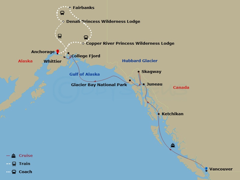 Itinerary map