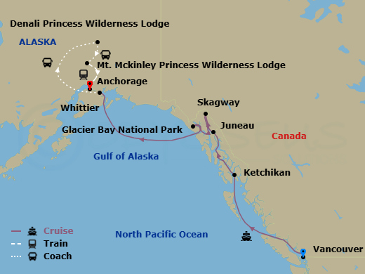 Itinerary map