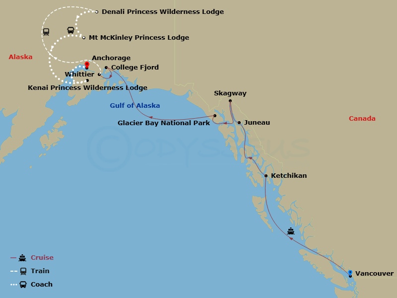 Itinerary map