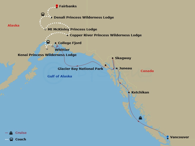 Itinerary map
